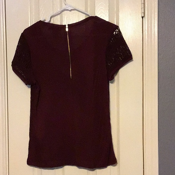 Maroon Lace Shirt - Picture 2 of 2